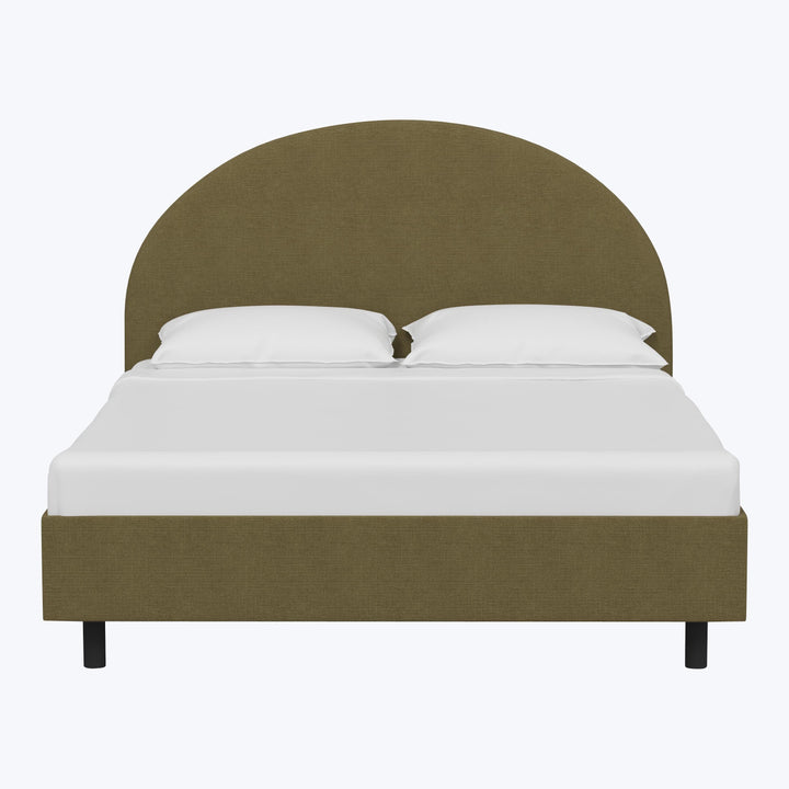 Solana Platform Bed Twin / Linen Olive