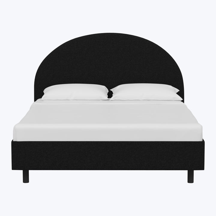 Solana Platform Bed Twin / Zuma Linen Black