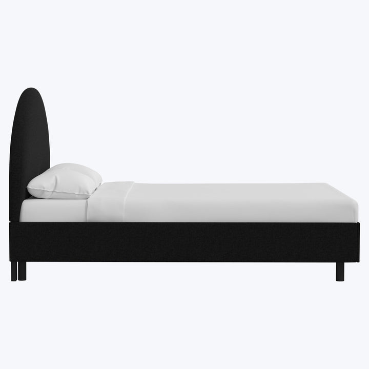 Solana Platform Bed Twin / Zuma Linen Black