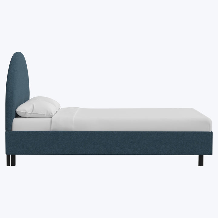 Solana Platform Bed Twin / Zuma Linen Navy