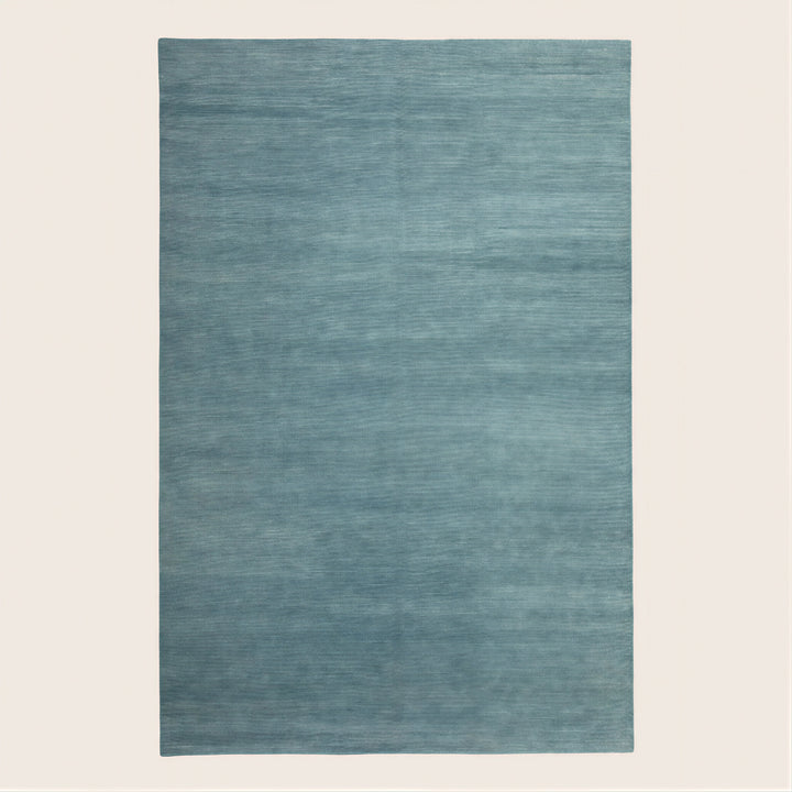 Solid Tibetan Wool Rug - 6' x 9' Denim