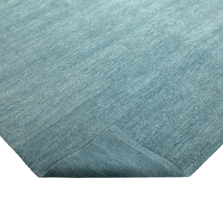 Solid Tibetan Wool Rug - 6' x 9' Denim