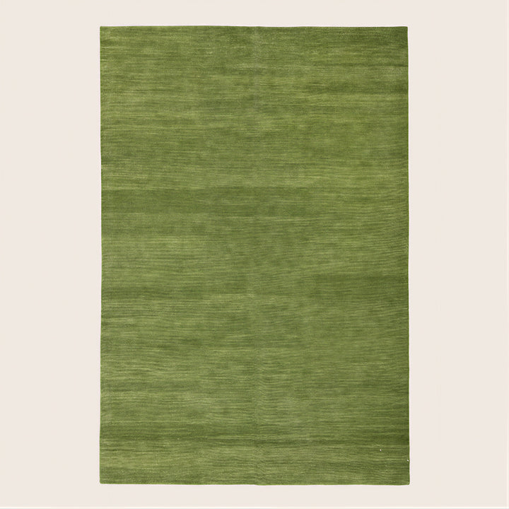 Solid Tibetan Wool Rug - 6' x 9' Green