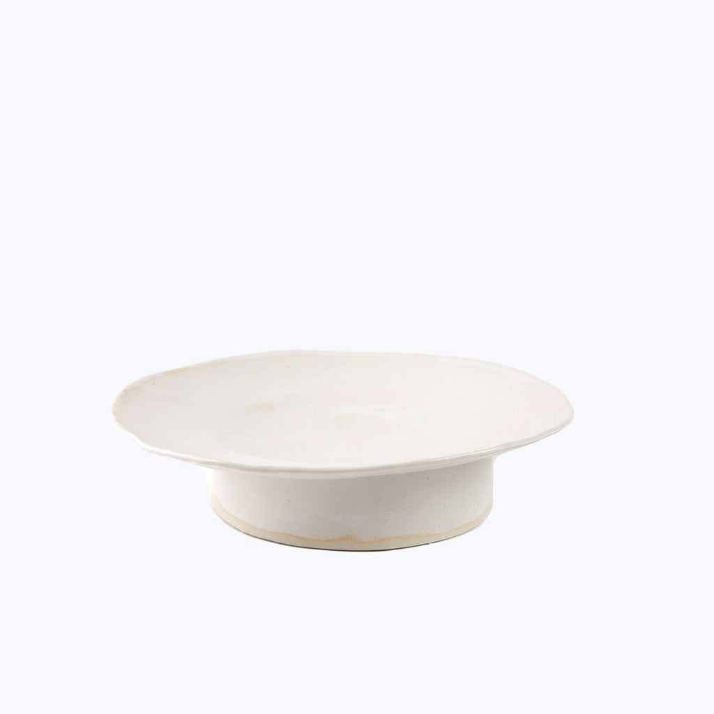 Pure White Cake Plate 10"