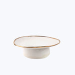 Pure White Gold Cake Plate 10"