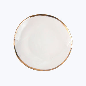 Pure White Gold Cake Plate 10" - hover