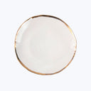 Pure White Gold Cake Plate 10"