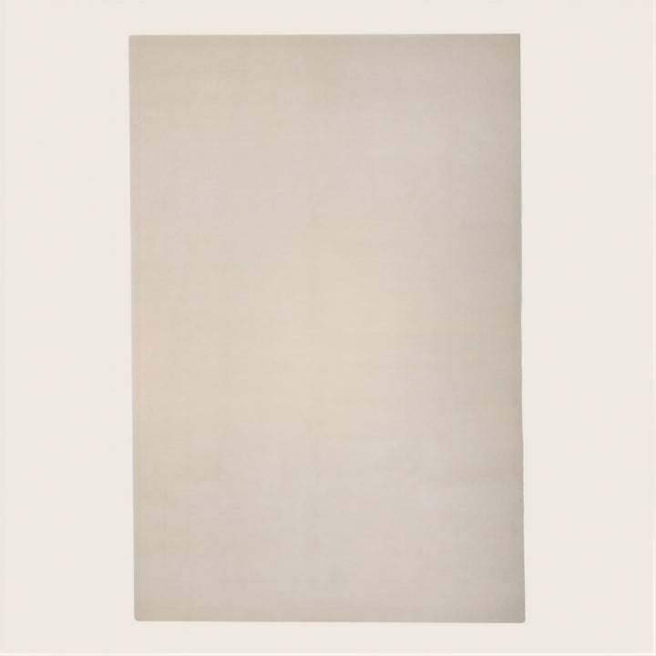 Solid Tibetan Wool Rug Ivory / 6x9