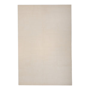 Solid Tibetan Wool Rug Ivory / 6x9