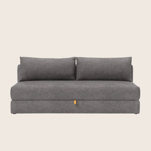 Rowan Armless Sleeper Sofa Avella Performance Fabric Warm Grey