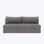 Rowan Armless Sleeper Sofa Avella Performance Fabric Warm Grey