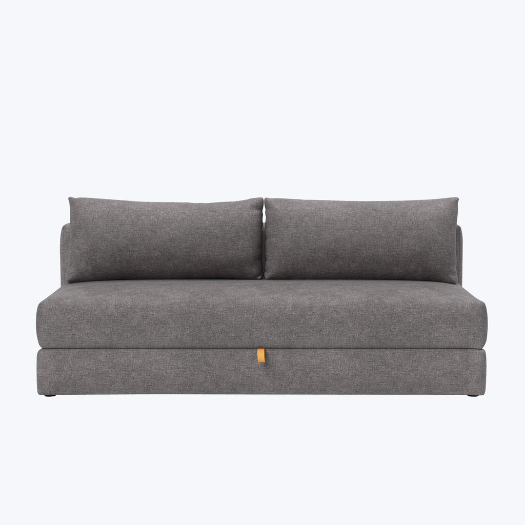 Rowan Armless Sleeper Sofa Avella Performance Fabric Warm Grey