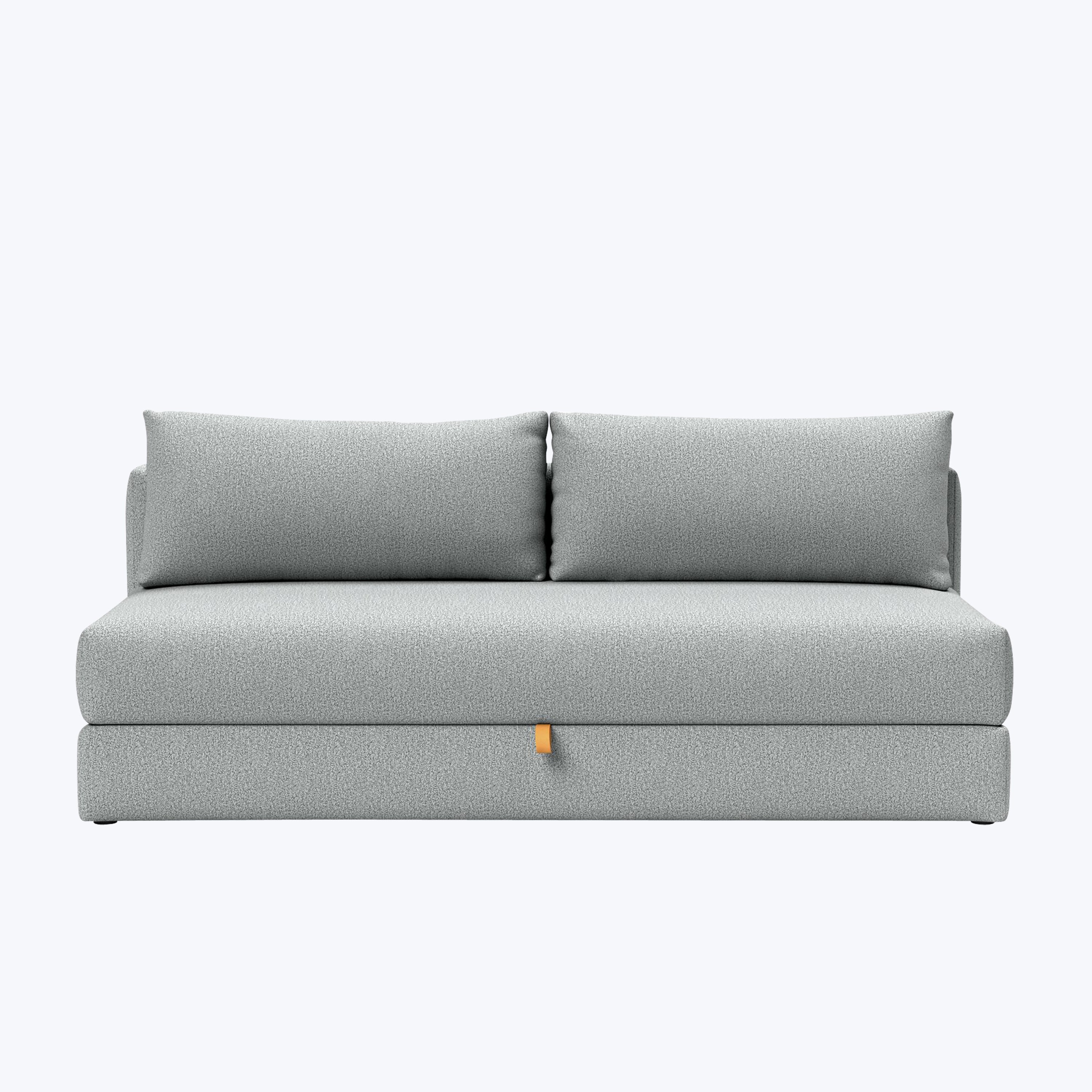 Rowan Armless Sleeper Sofa Melange Performance Fabric Light Grey