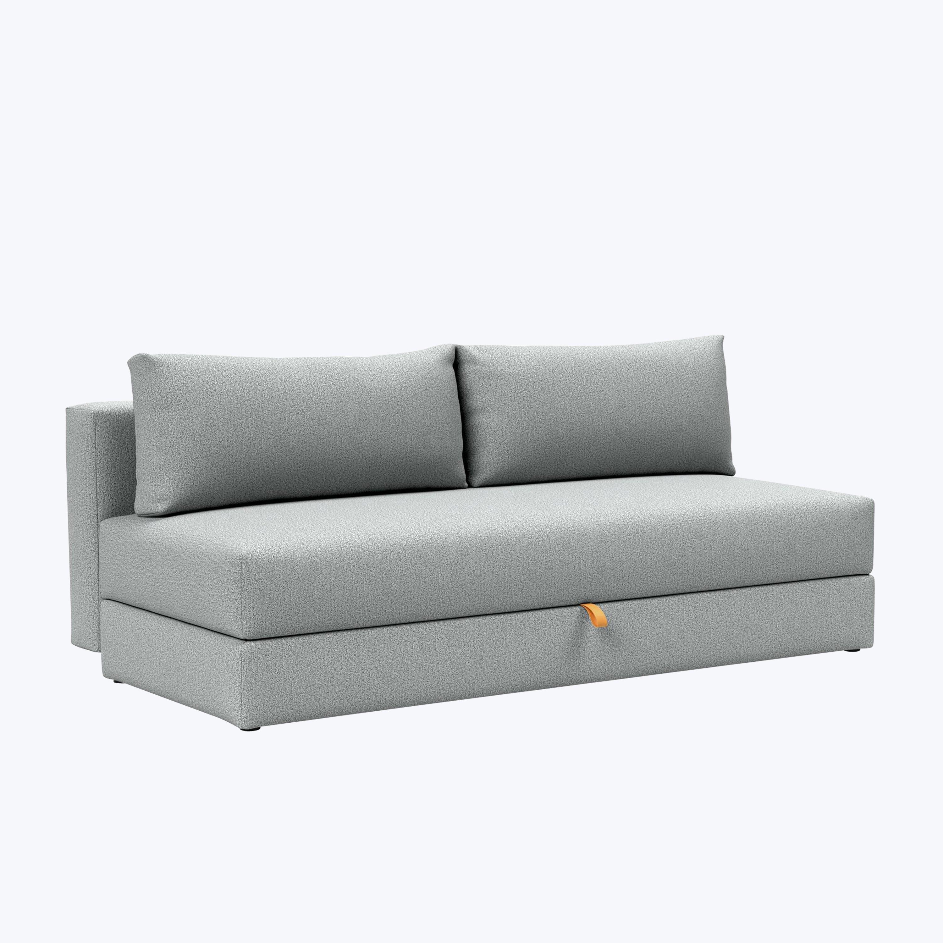 Rowan Armless Sleeper Sofa Melange Performance Fabric Light Grey