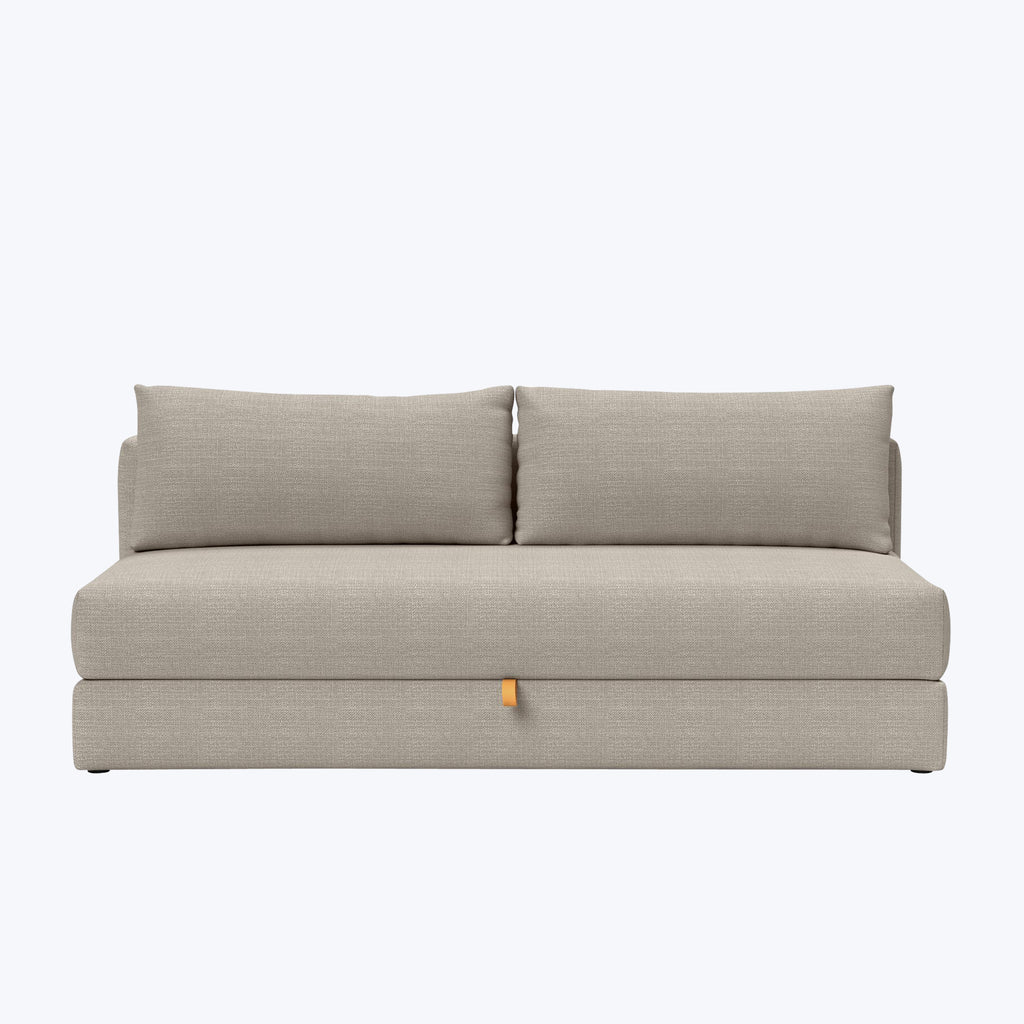 Rowan Armless Sleeper Sofa Kenya Performance Fabric Gravel