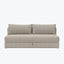 Rowan Armless Sleeper Sofa Kenya Performance Fabric Gravel