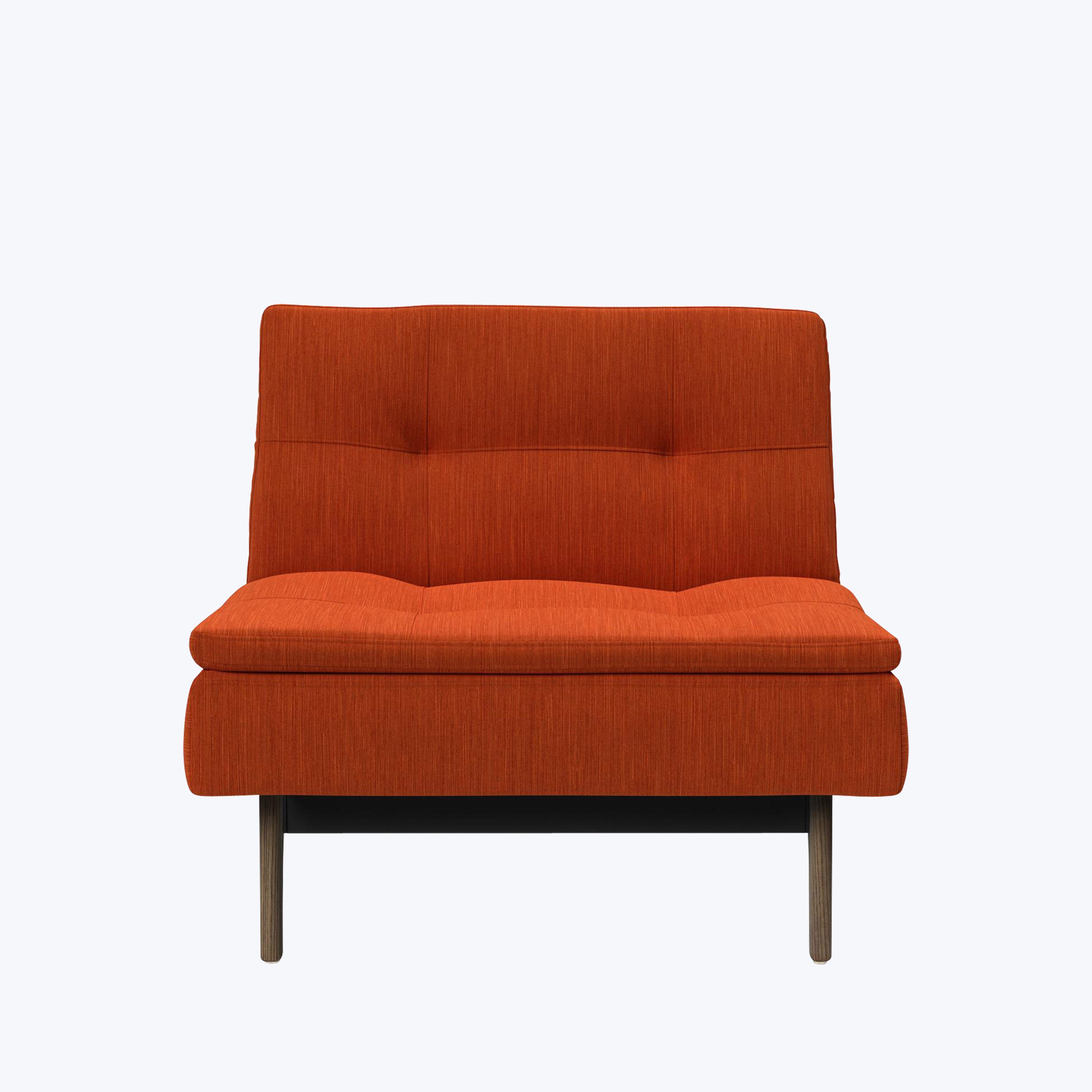 Evelyn Armless Sleeper Lounge Chair Elegance Performance Fabric Paprika