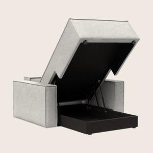 Sullivan Sleeper | Storage Lounger Adario Performance Fabric Fog - hover