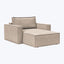 Sullivan Sleeper | Storage Lounger Adario Performance Fabric Taupe