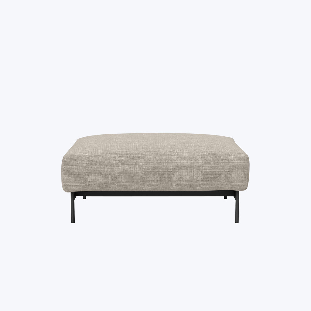 Harlow Ottoman Kenya Performance Fabric Gravel