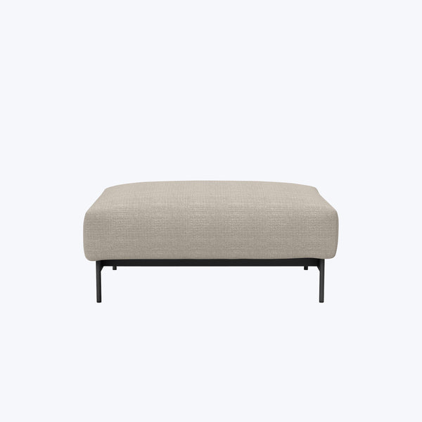 Harlow Ottoman Kenya Performance Fabric Gravel