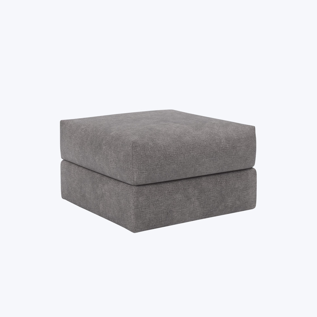 Rowan Storage Ottoman Avella Performance Fabric Warm Grey