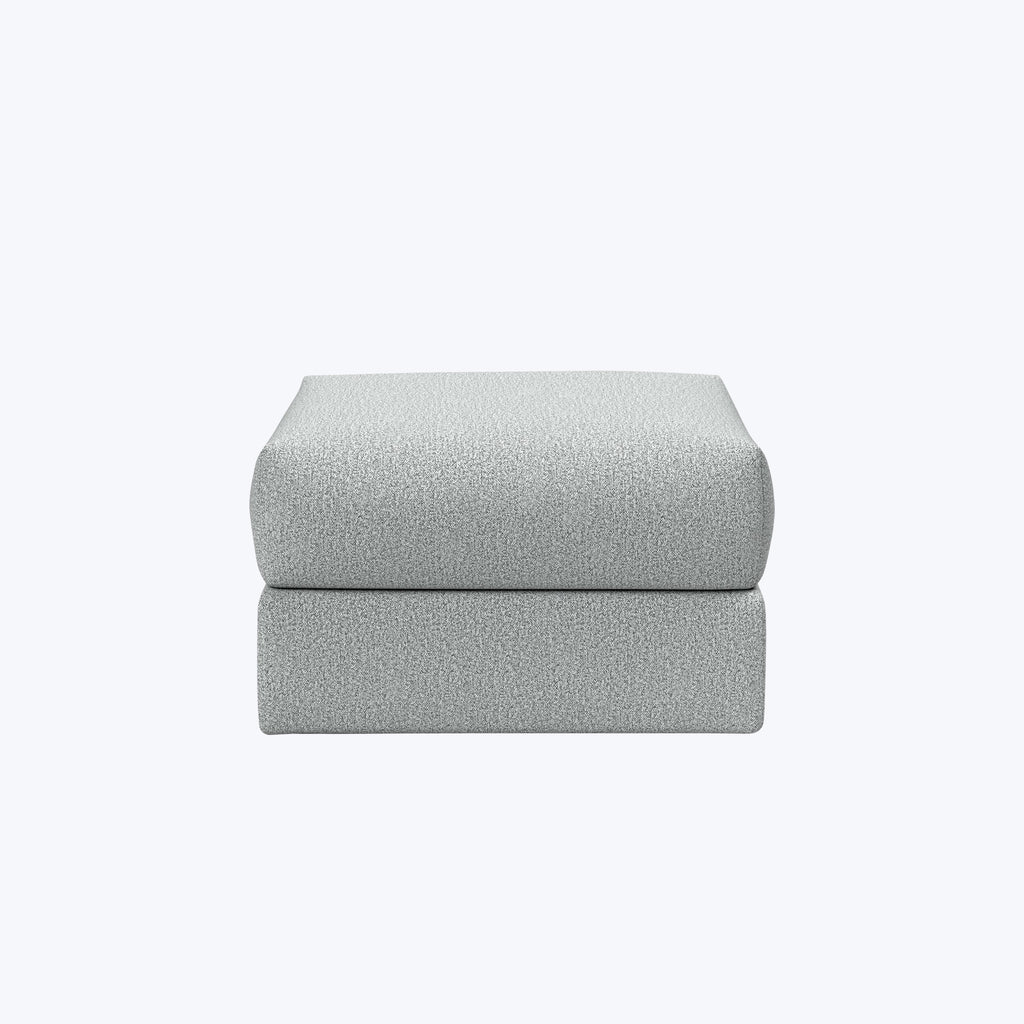 Rowan Storage Ottoman Melange Performance Fabric Light Grey