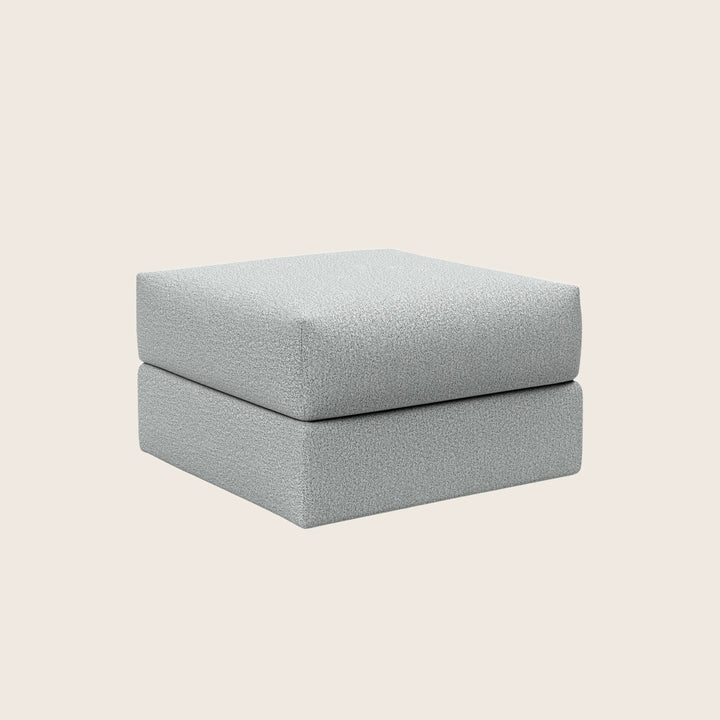 Rowan Storage Ottoman Melange Performance Fabric Light Grey