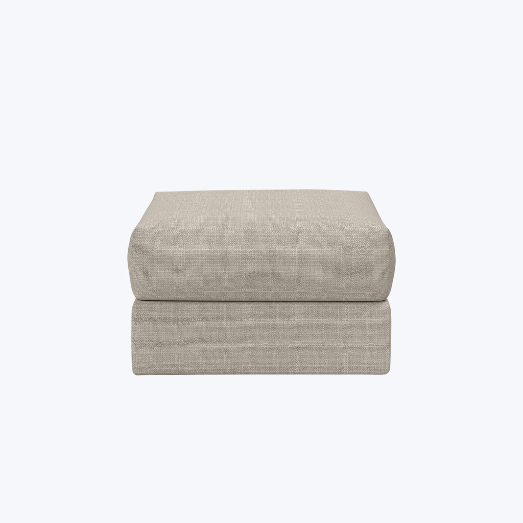 Rowan Storage Ottoman Kenya Performance Fabric Gravel