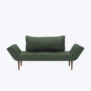 Sage Sleeper Chaise Avella Performance Fabric Pine Green