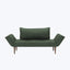 Sage Sleeper Chaise Avella Performance Fabric Pine Green