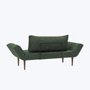 Sage Sleeper Chaise Avella Performance Fabric Pine Green