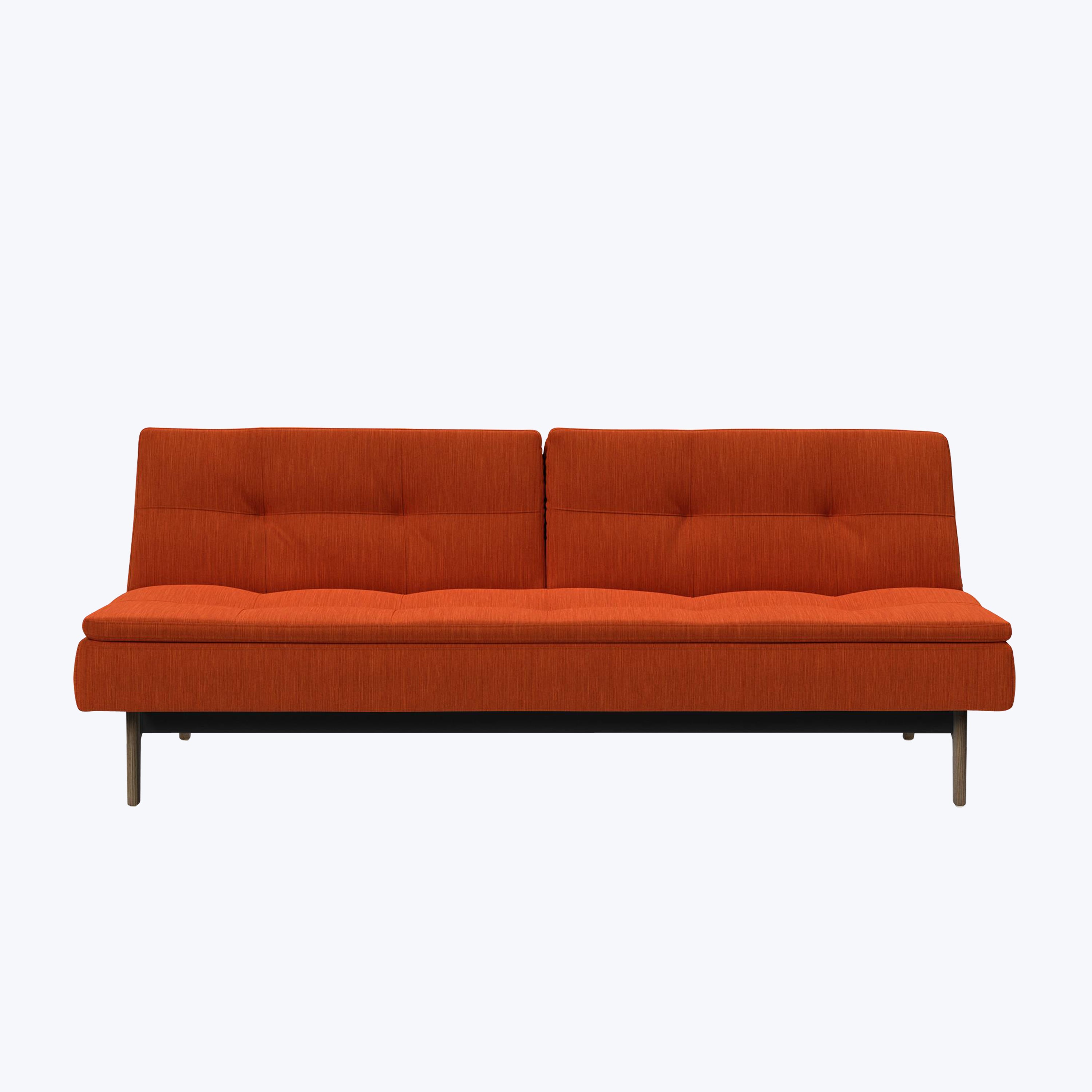 Evelyn Armless Sleeper Sofa Elegance Performance Fabric Paprika