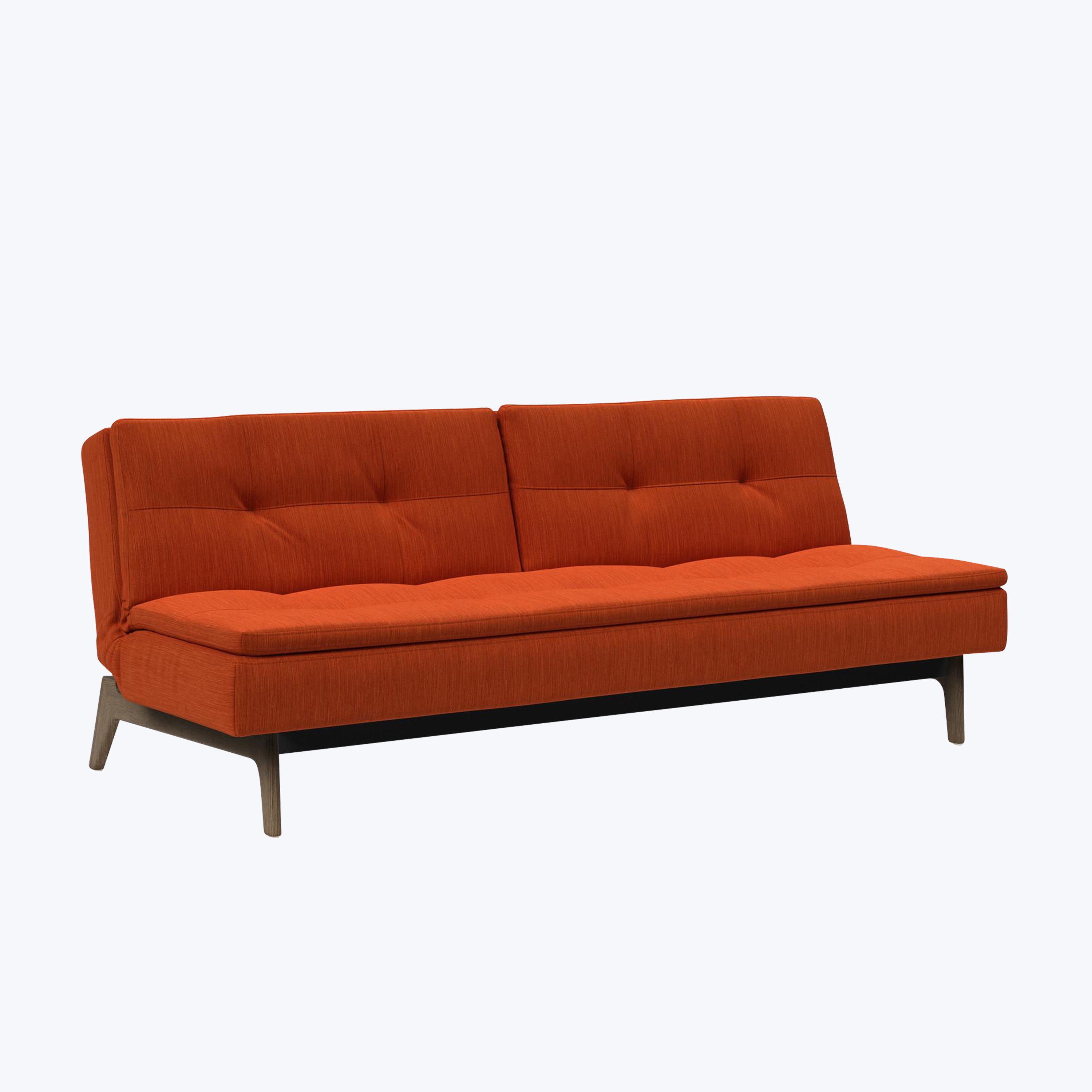 Evelyn Armless Sleeper Sofa Elegance Performance Fabric Paprika