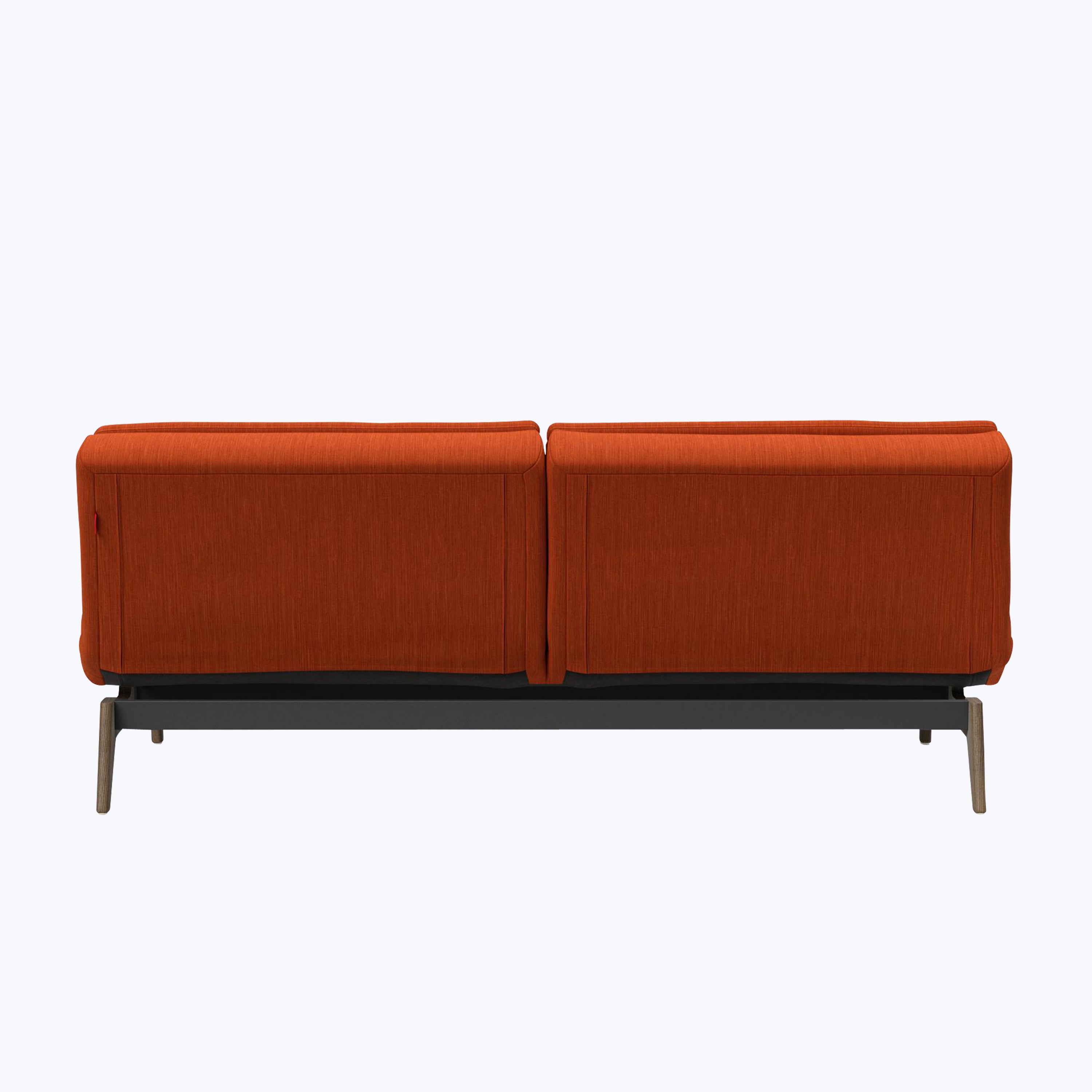 Evelyn Armless Sleeper Sofa Elegance Performance Fabric Paprika