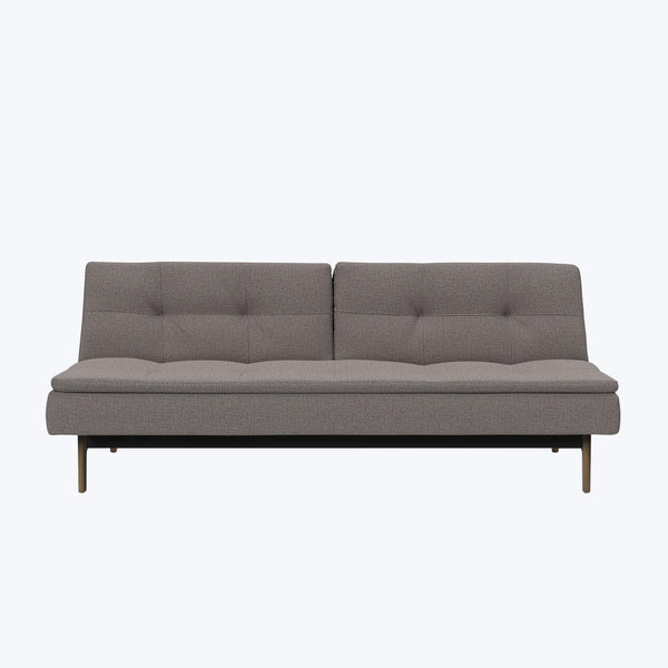 Evelyn Armless Sleeper Sofa Mized Dance Performance Fabric Grey