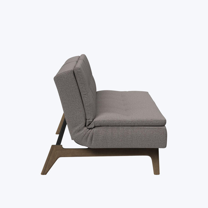 Evelyn Armless Sleeper Sofa Mized Dance Performance Fabric Grey