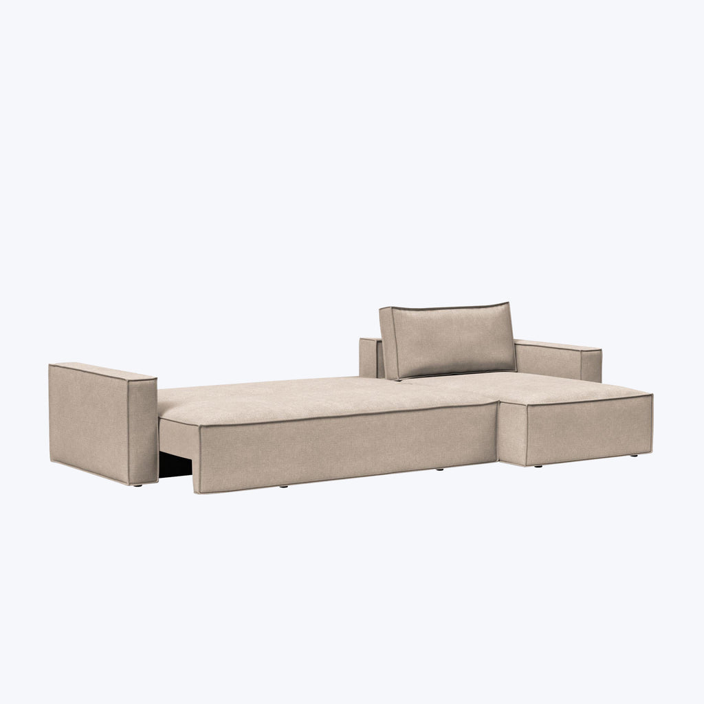 Sullivan Sleeper | Storage Sectional Adario Performance Fabric Taupe