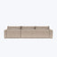 Sullivan Sleeper | Storage Sectional Adario Performance Fabric Taupe