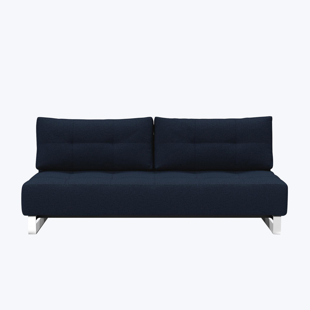 Lina Armless Sleeper Sofa Mized Dance Performance Fabric Blue