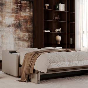 Crosby Sleeper Sofa Adario Performance Fabric Taupe - hover