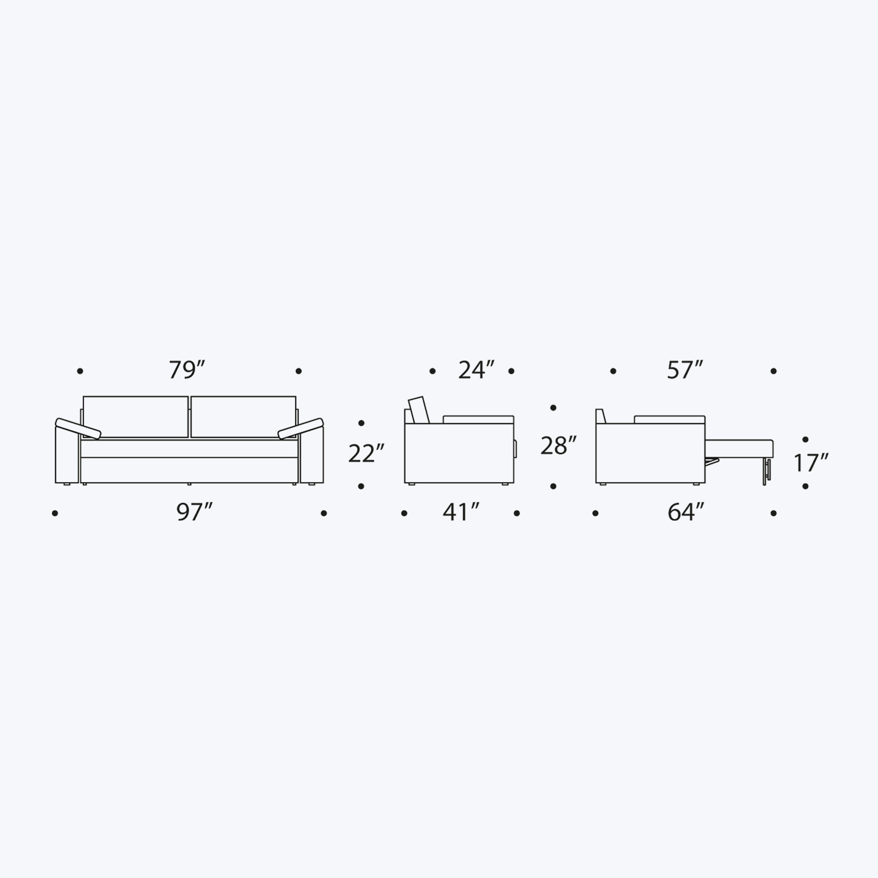 Bryant Sleeper Sofa Taura Performance Fabric Off White