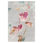 Pink & Grey Contemporary Silk Rug