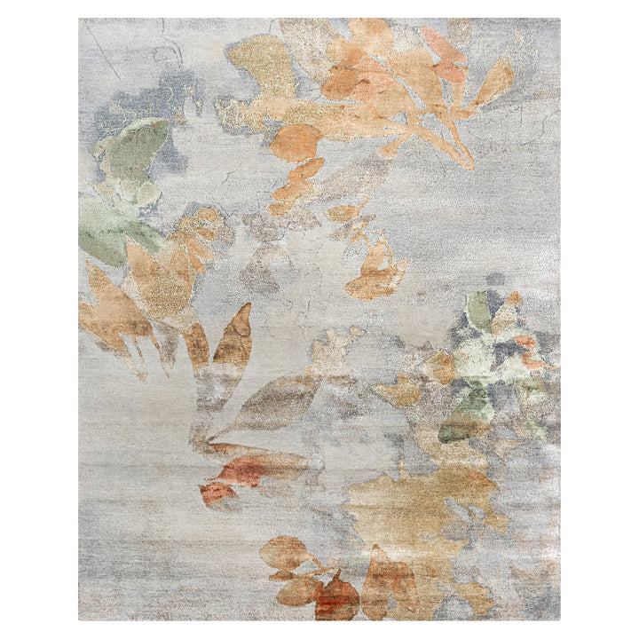 Multicolored Contemporary Silk Rug - 8' x 10'