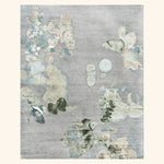 Grey Contemporary Silk Rug - 8' x 10'