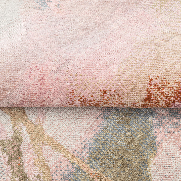 Multicolored Contemporary Silk Rug - 9' x 12'