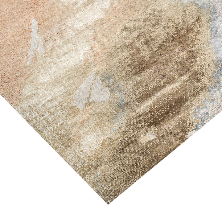 Multicolored Contemporary Silk Rug - 9' x 12'