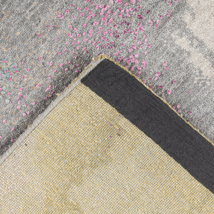 Multicolored Contemporary Silk Rug - 9' x 12'