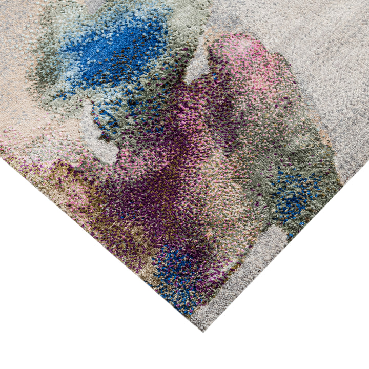 Multicolored Contemporary Silk Rug - 9' x 12'