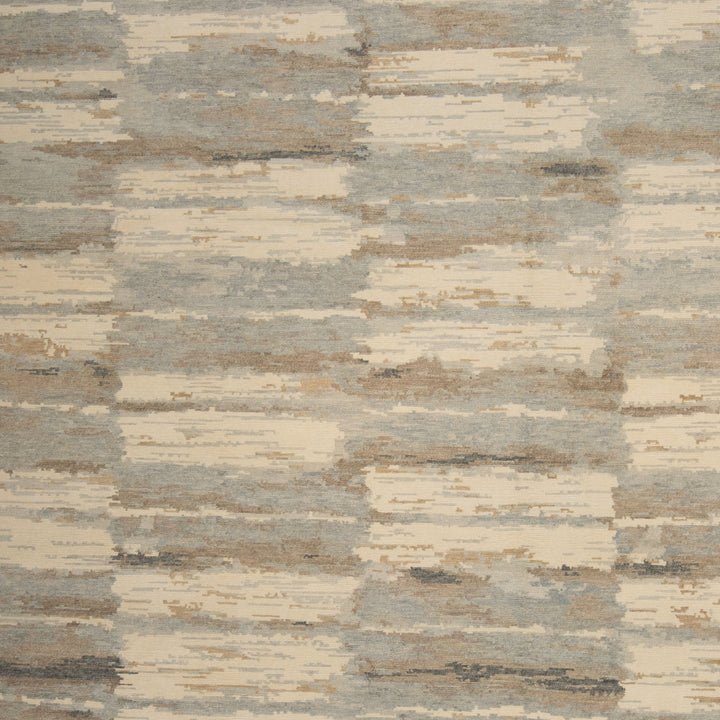 Grey Tibetan Contemporary Wool Rug - 10' x 14'